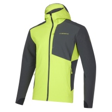 La Sportiva Hiking Jacket Descender Storm (odor-resistant and antibacterial treated) lime yellow/grey Men